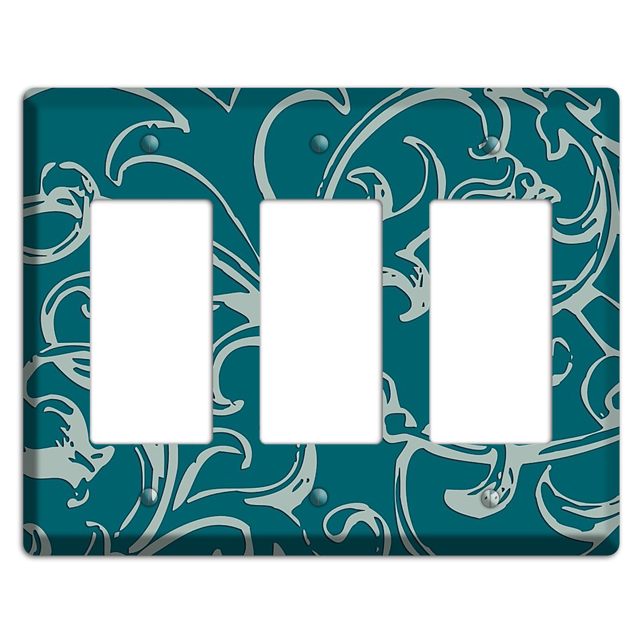 Victorian Teal 3 Rocker Wallplate