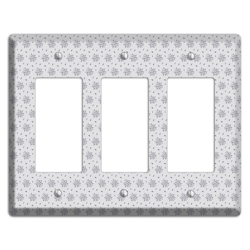 Multi Grey Calico 3 Rocker Wallplate