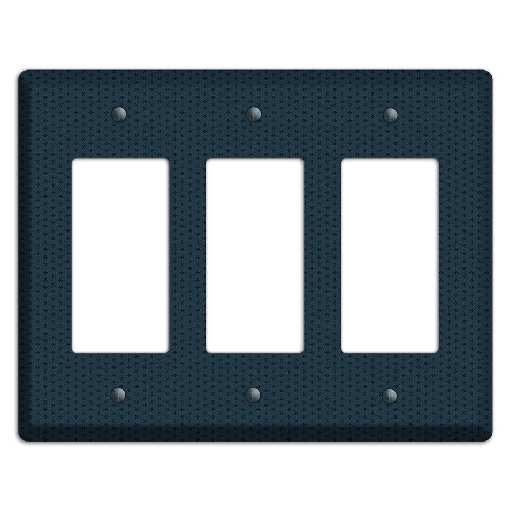 Blue with Tiny Asters 3 Rocker Wallplate