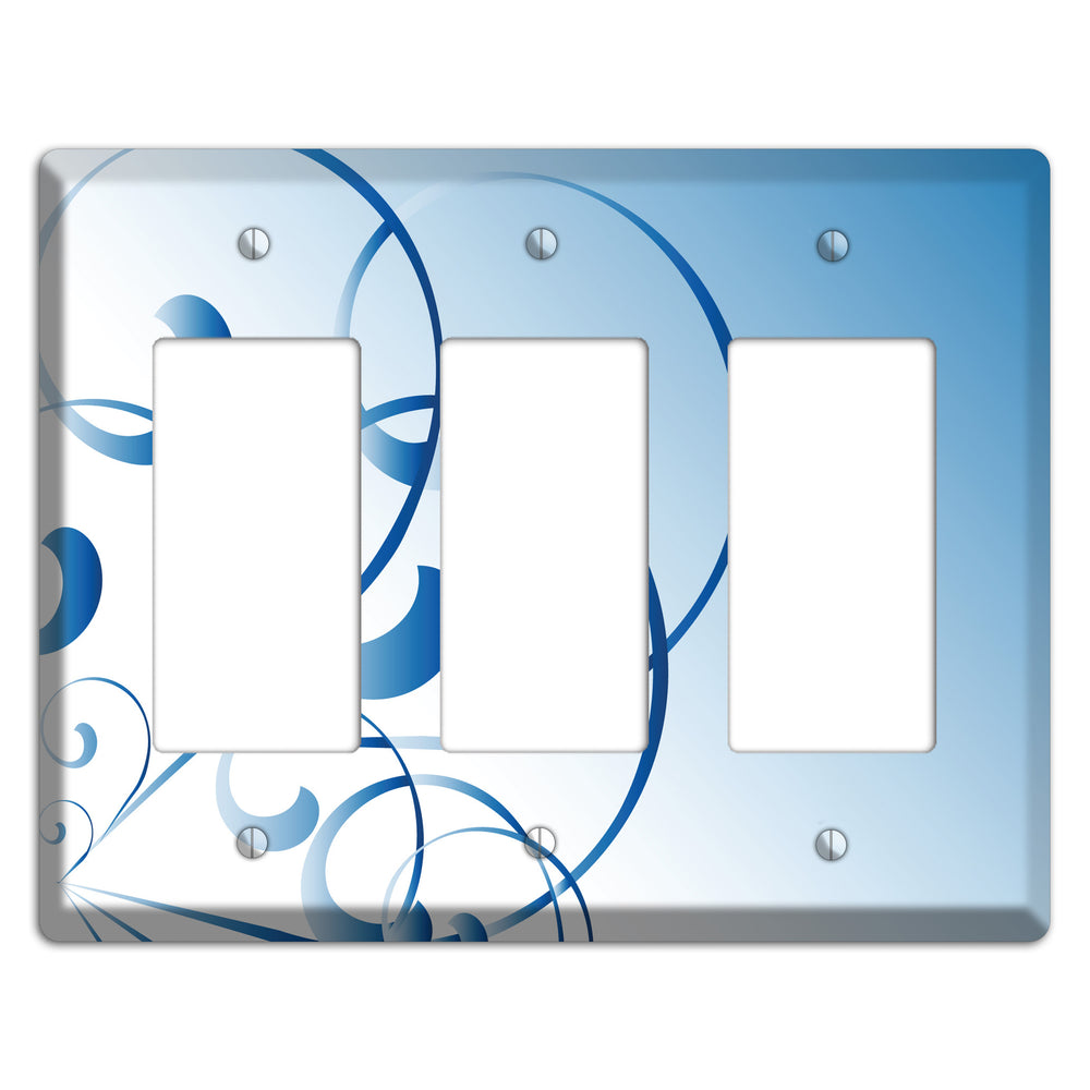 Blue Swoop 3 Rocker Wallplate