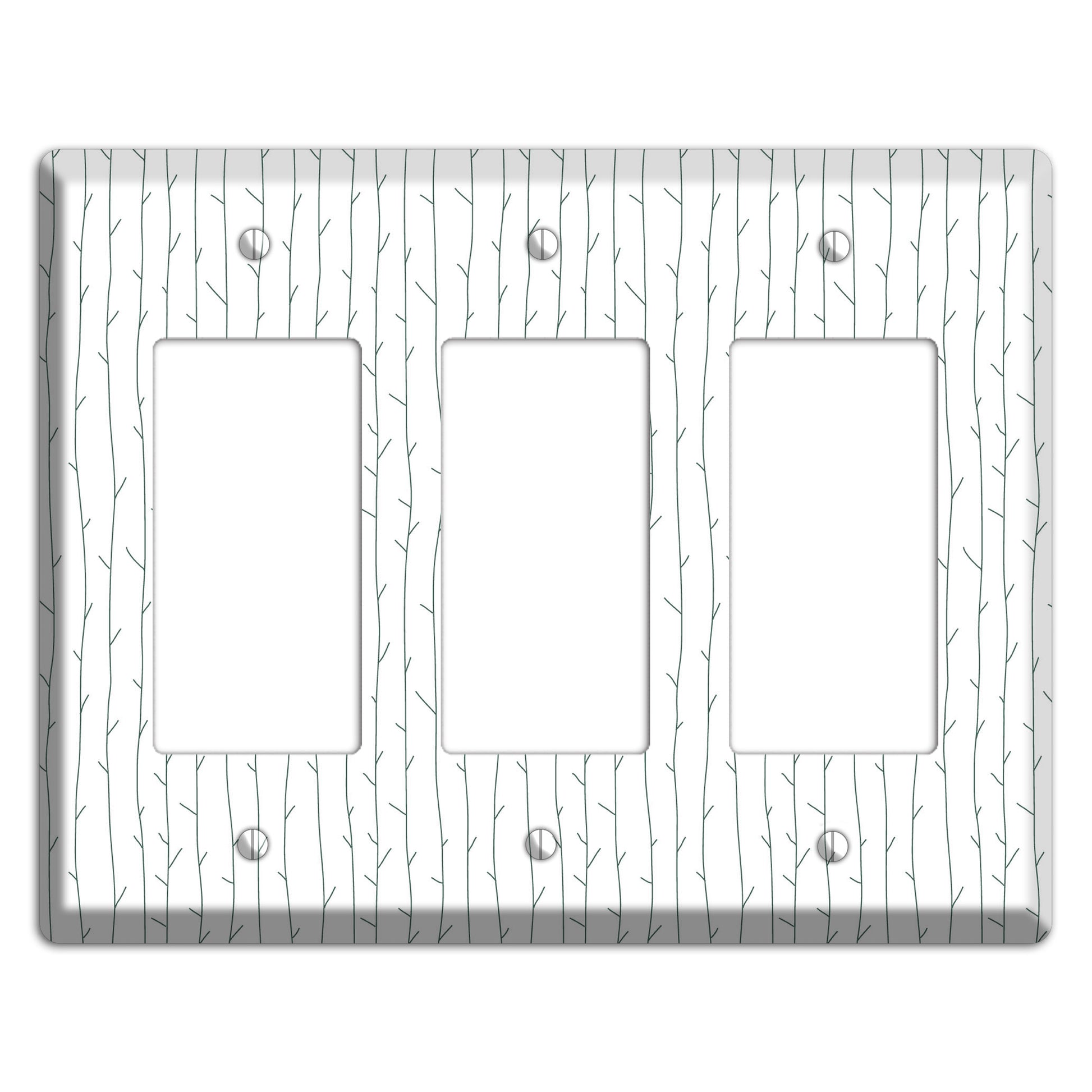 Leaves Style D 3 Rocker Wallplate