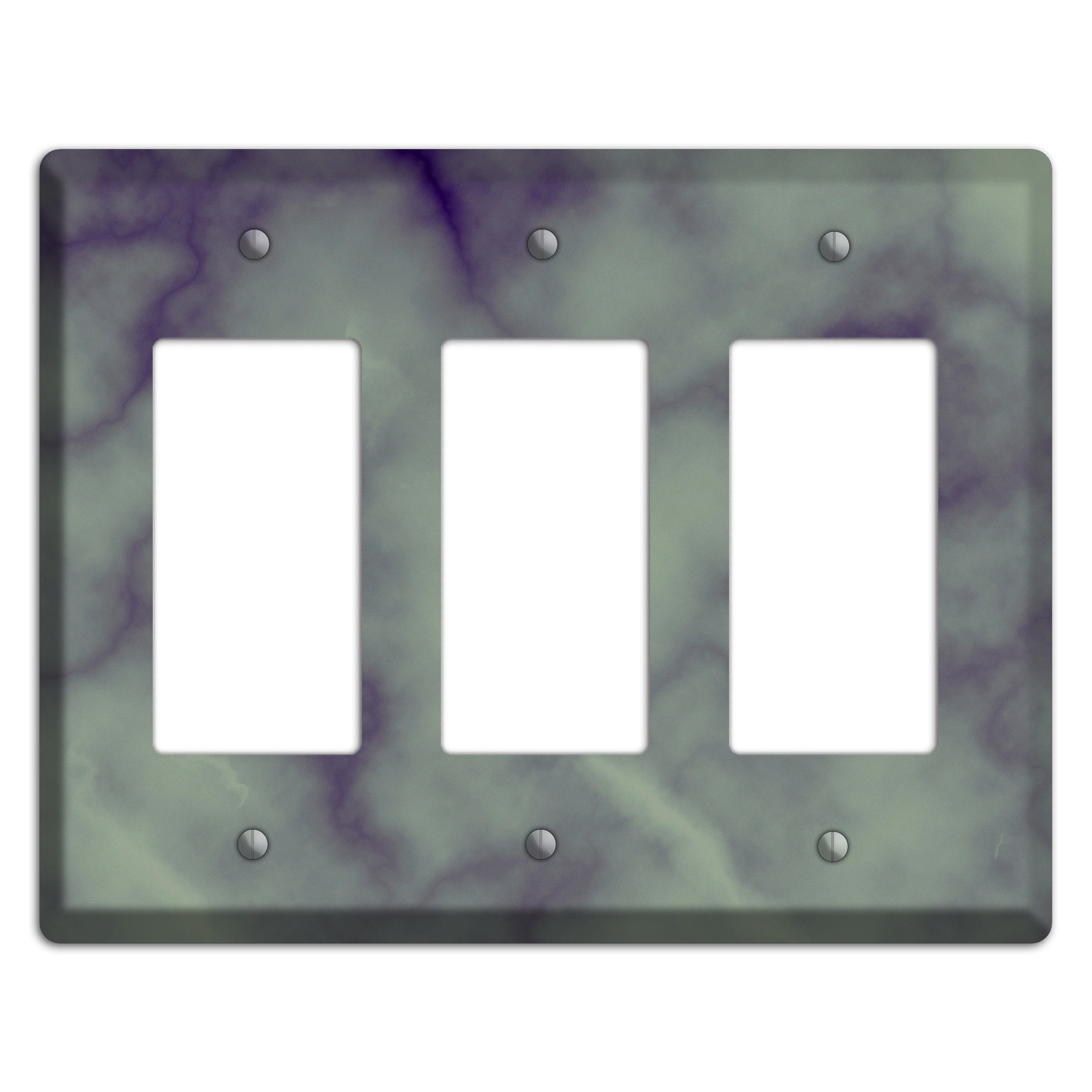 Mid Gray Marble 3 Rocker Wallplate