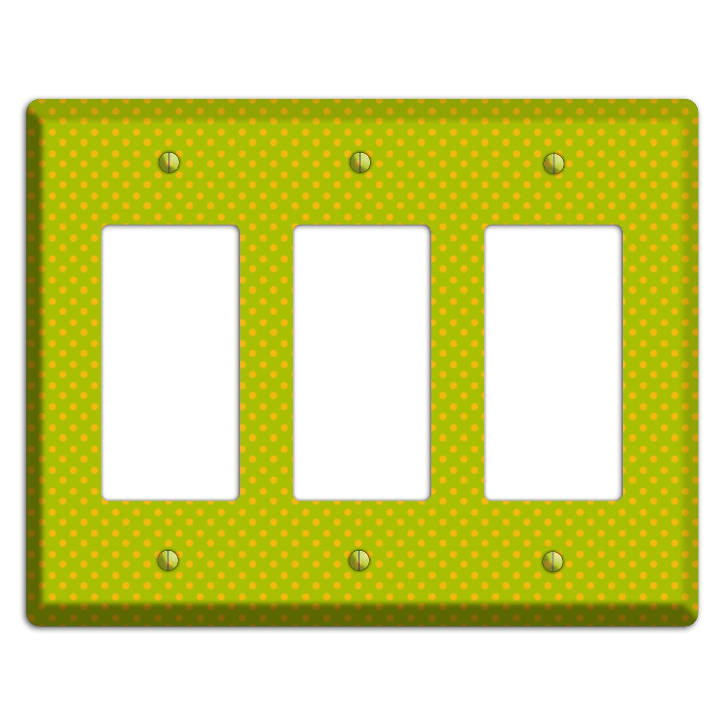 Multi Lime Tiny Polka Dots 3 Rocker Wallplate
