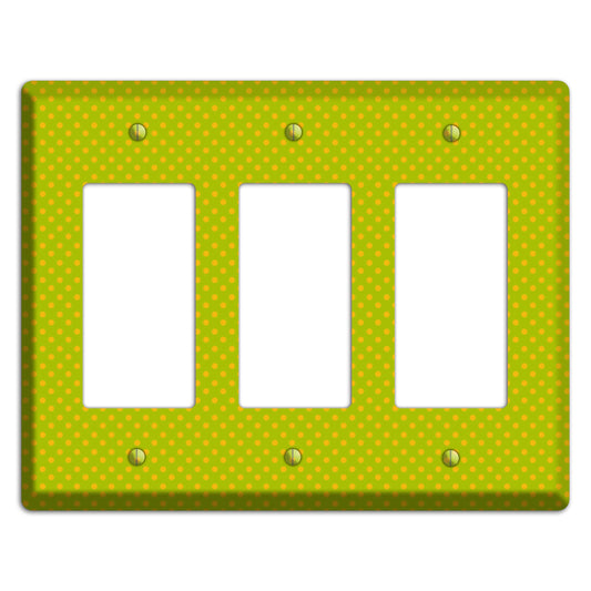 Multi Lime Tiny Polka Dots 3 Rocker Wallplate