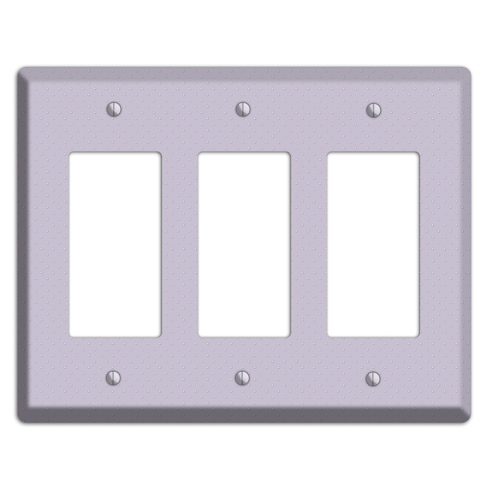 Lavender with Tiny Dots 3 Rocker Wallplate