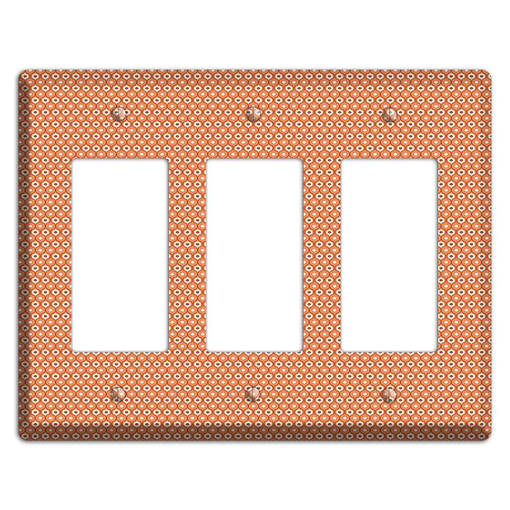 Coral Tiny Double Scallop 3 Rocker Wallplate