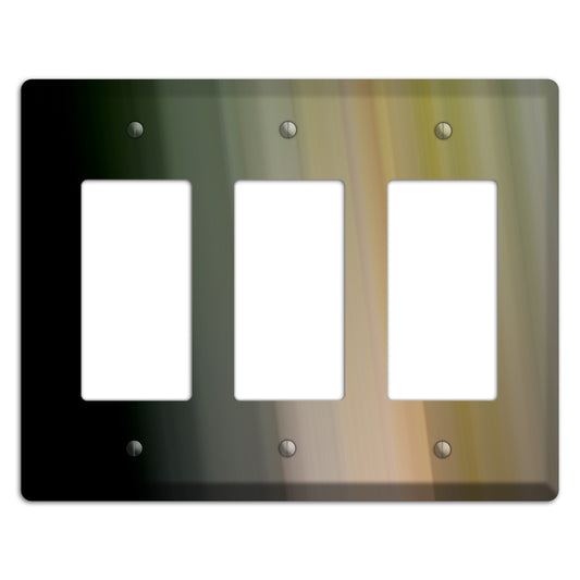 Black and Olive Ray of Light 3 Rocker Wallplate