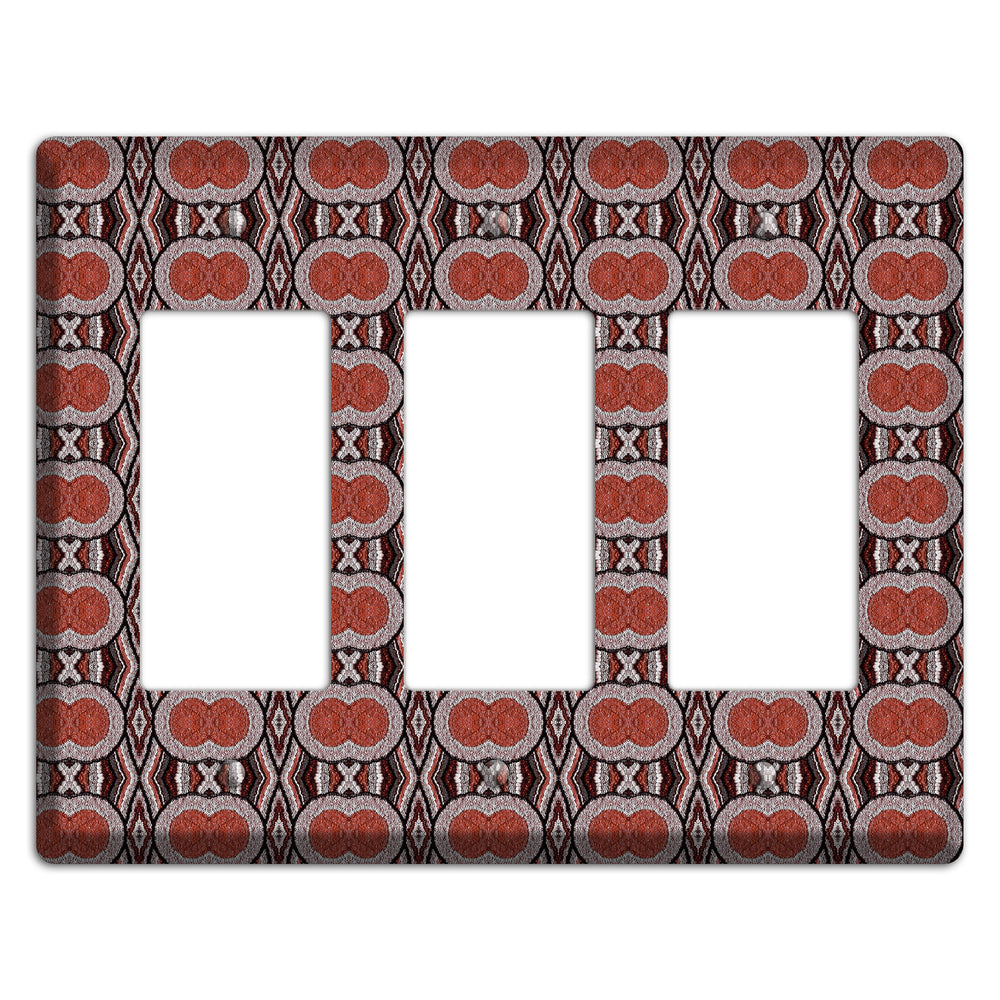 Red Tapestry 3 Rocker Wallplate