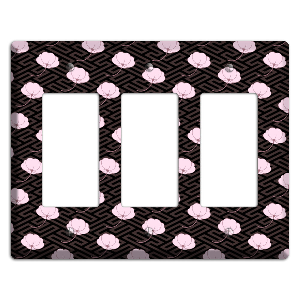 Small Asian Blossoms with Pattern 3 Rocker Wallplate