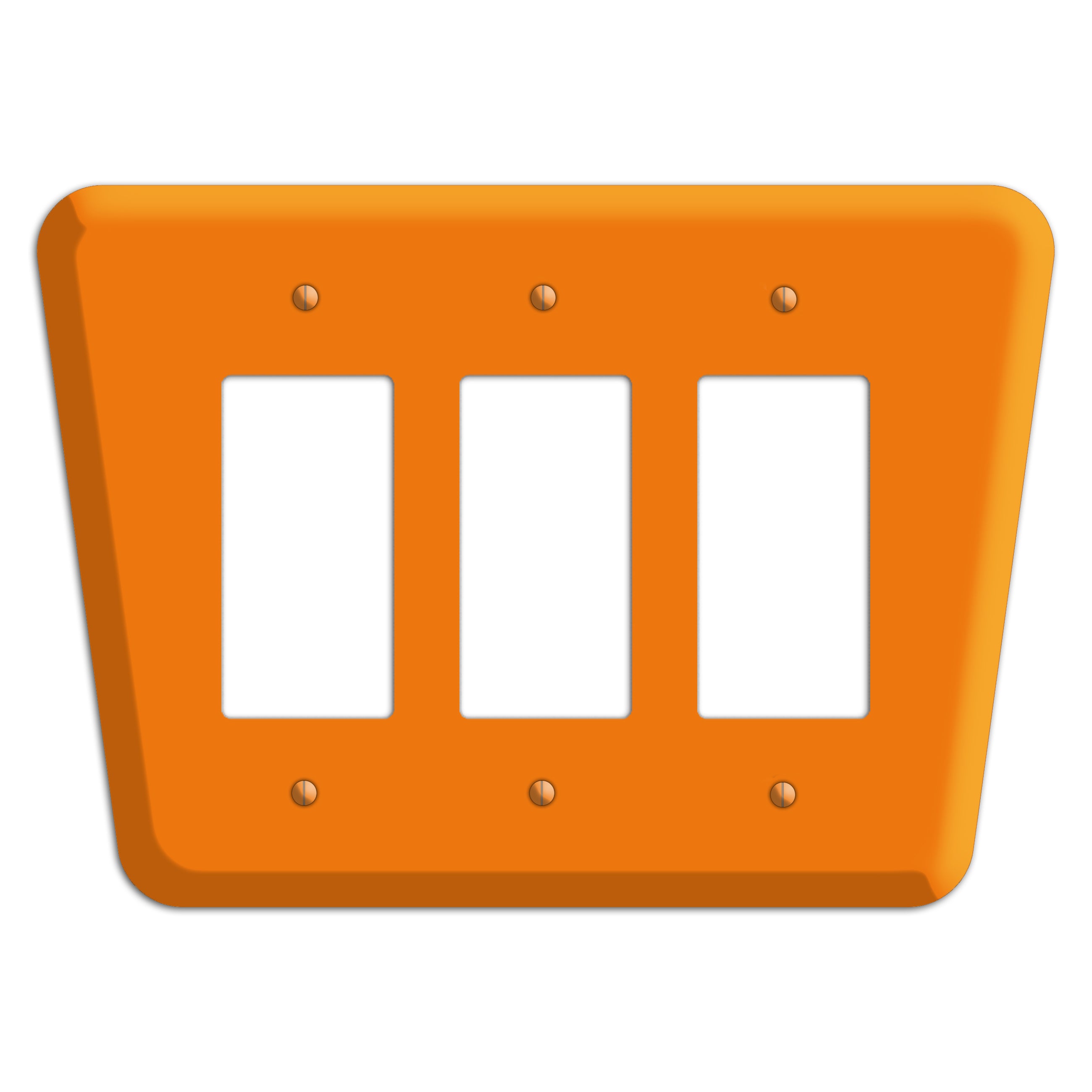 Pumpkin Mid-Century 3 Rocker Wallplate