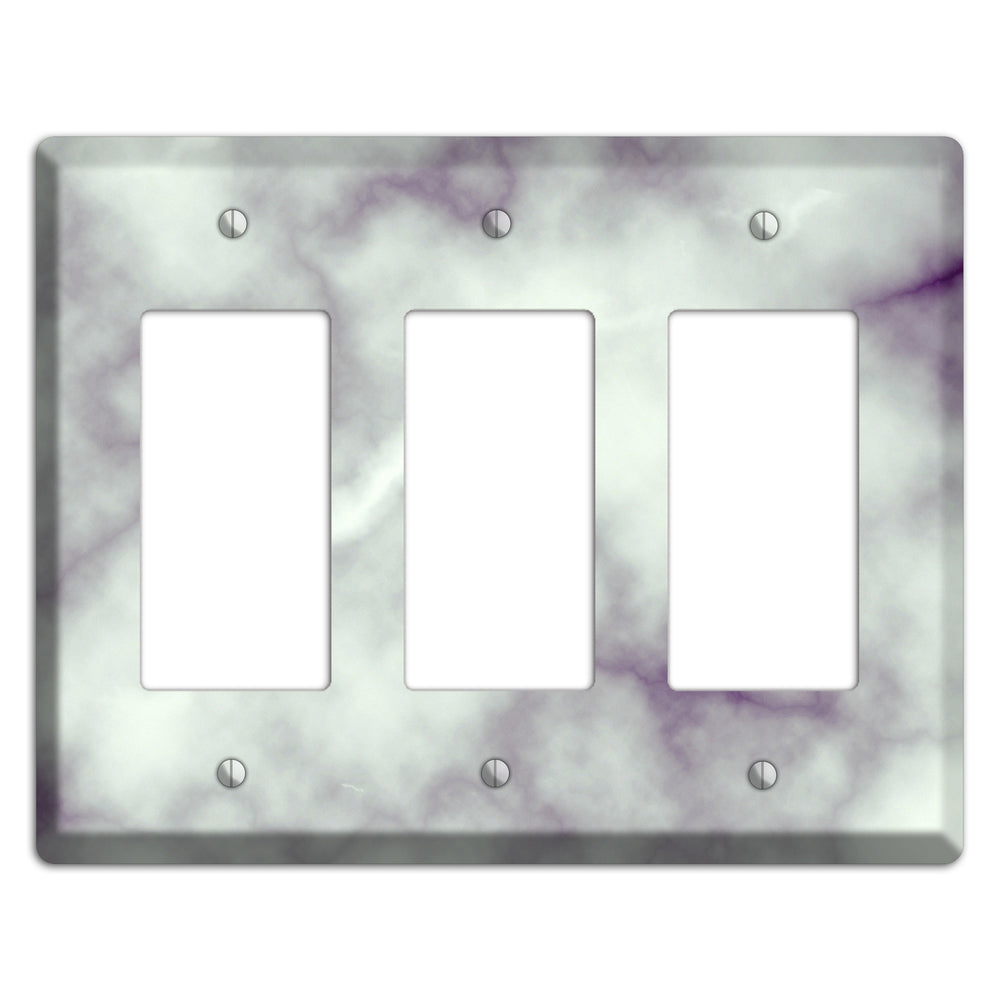 Gray Nurse Marble 3 Rocker Wallplate