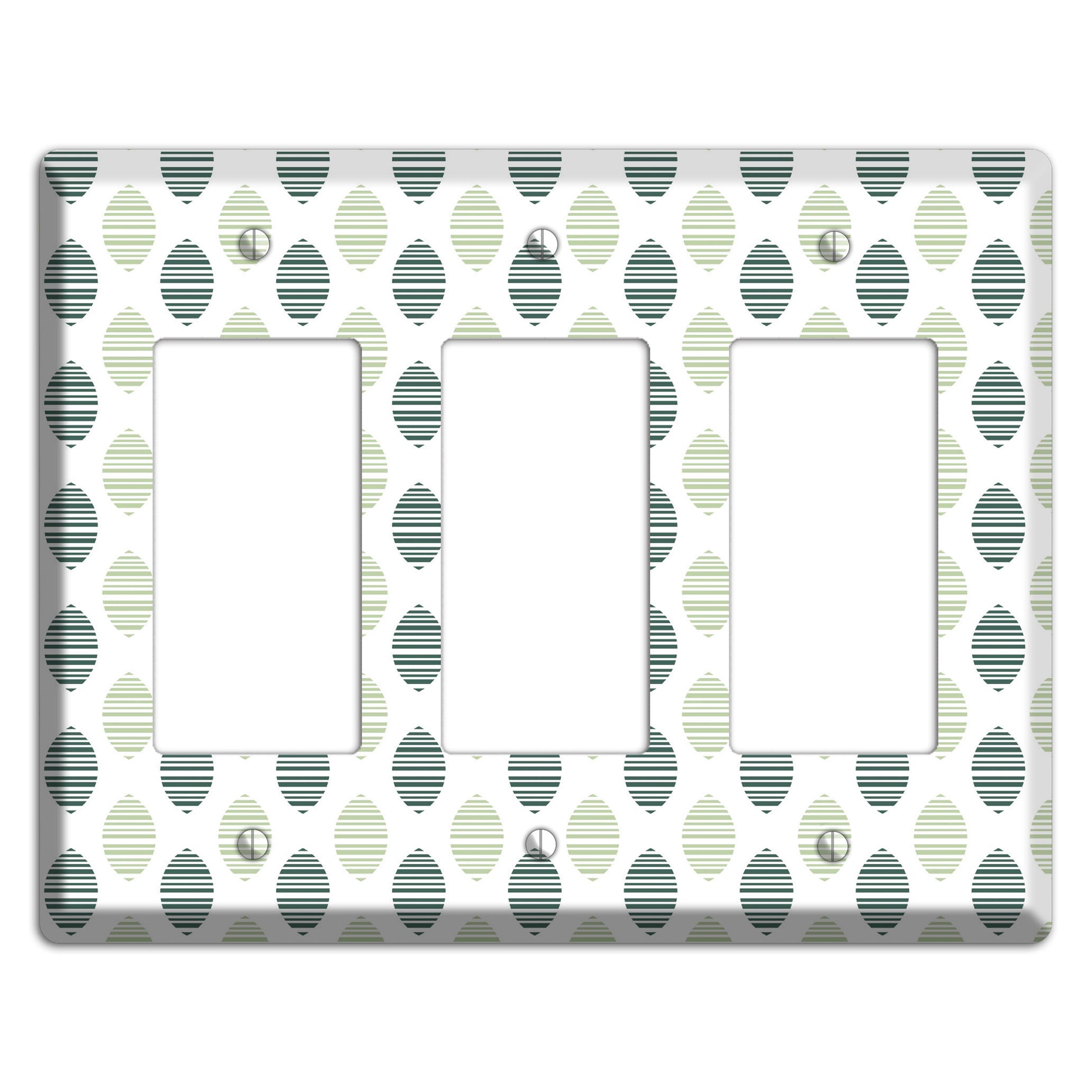 Leaves Style A 3 Rocker Wallplate