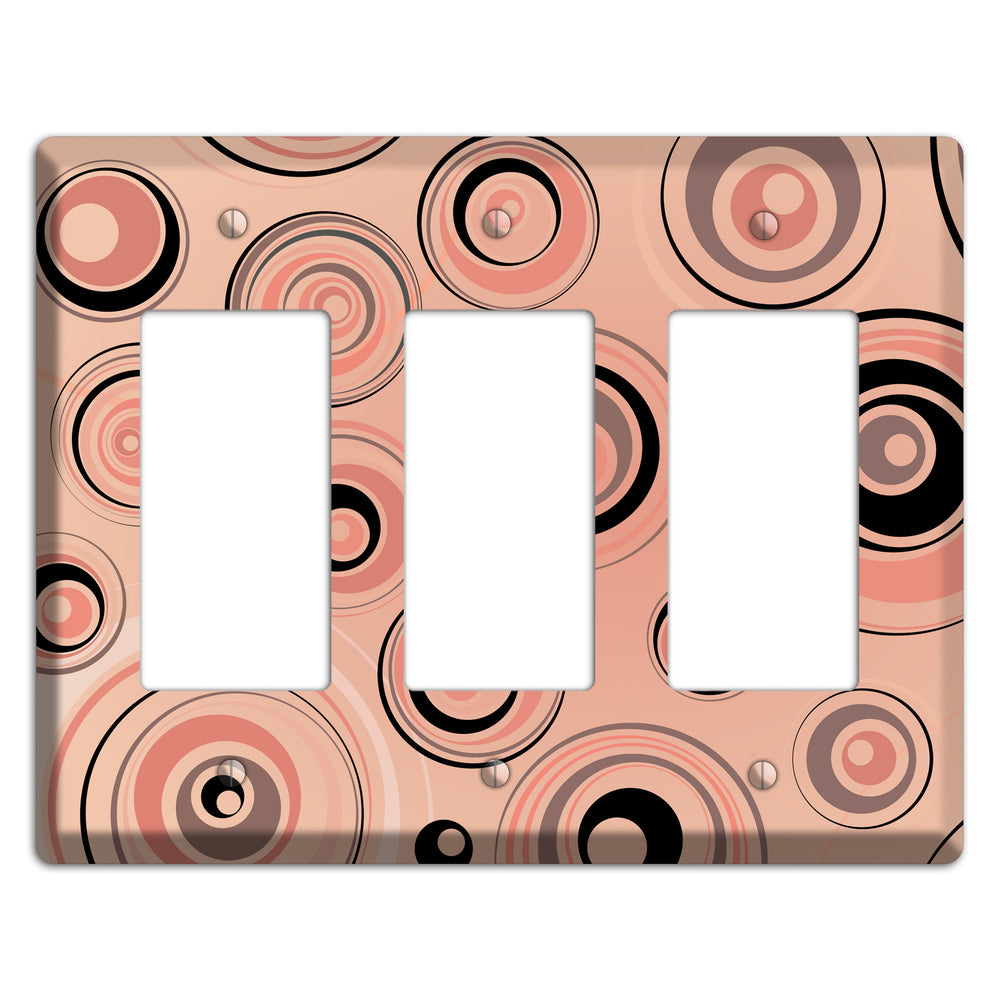 Salmon Circles 3 Rocker Wallplate