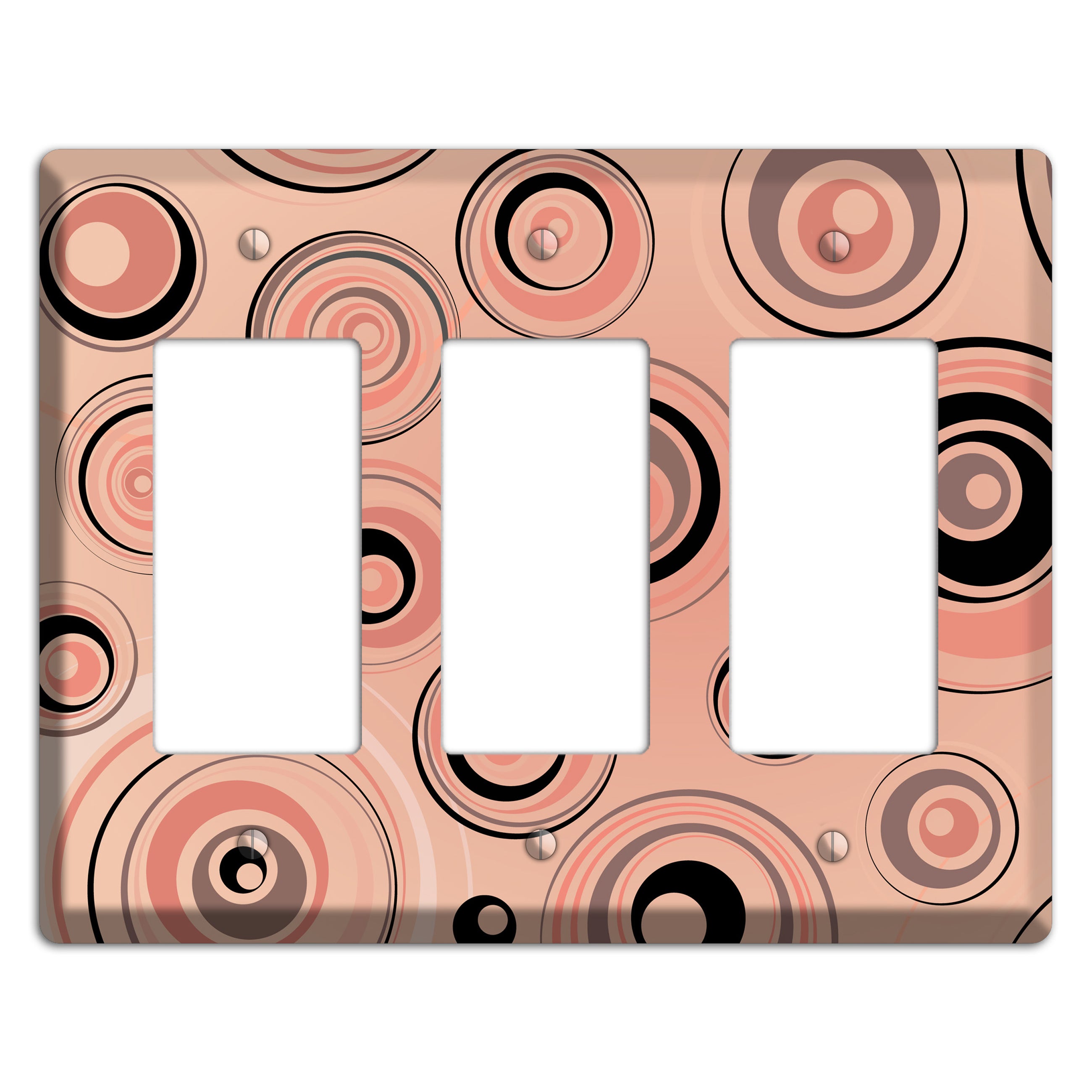 Salmon Circles 3 Rocker Wallplate