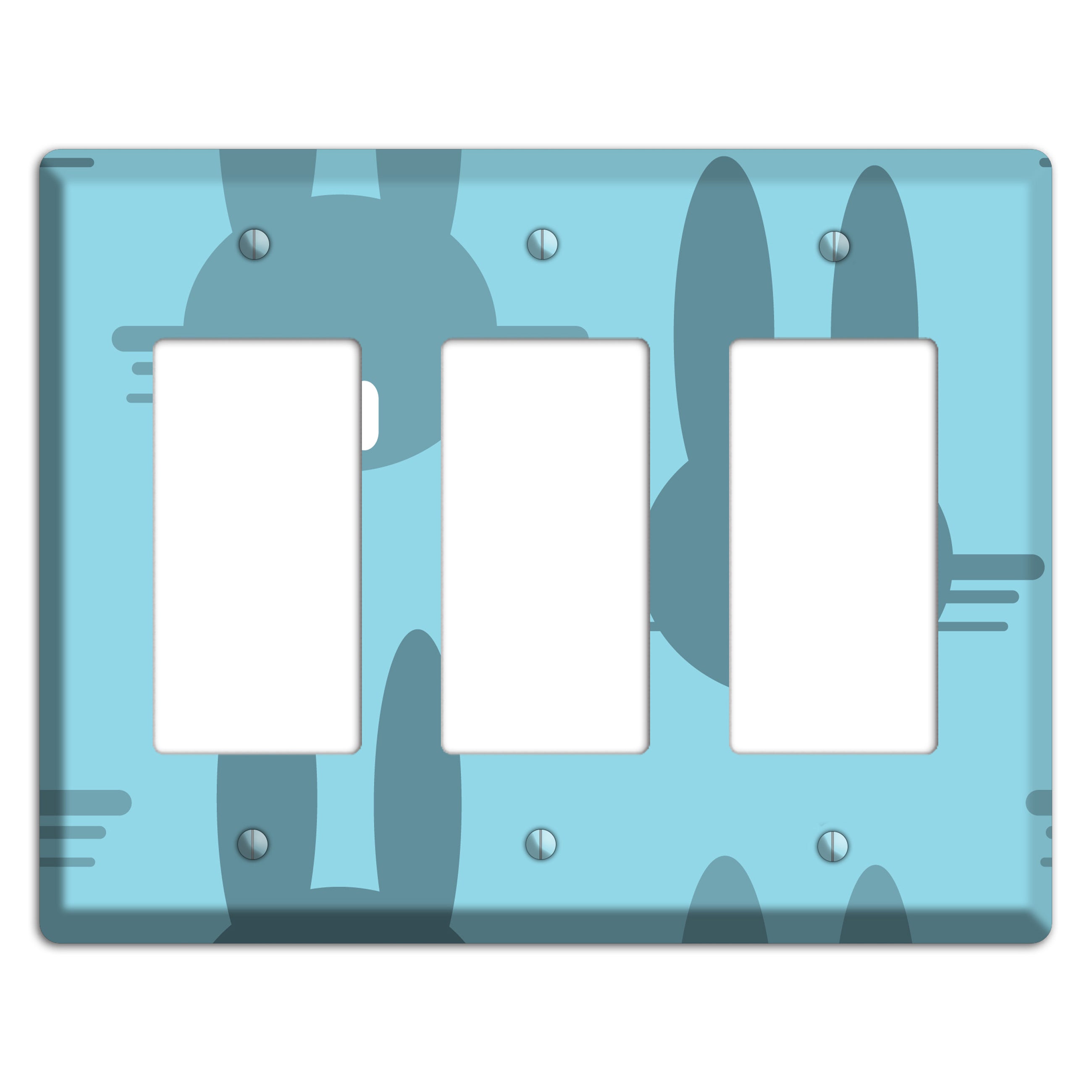 Blue Bunny 3 Rocker Wallplate