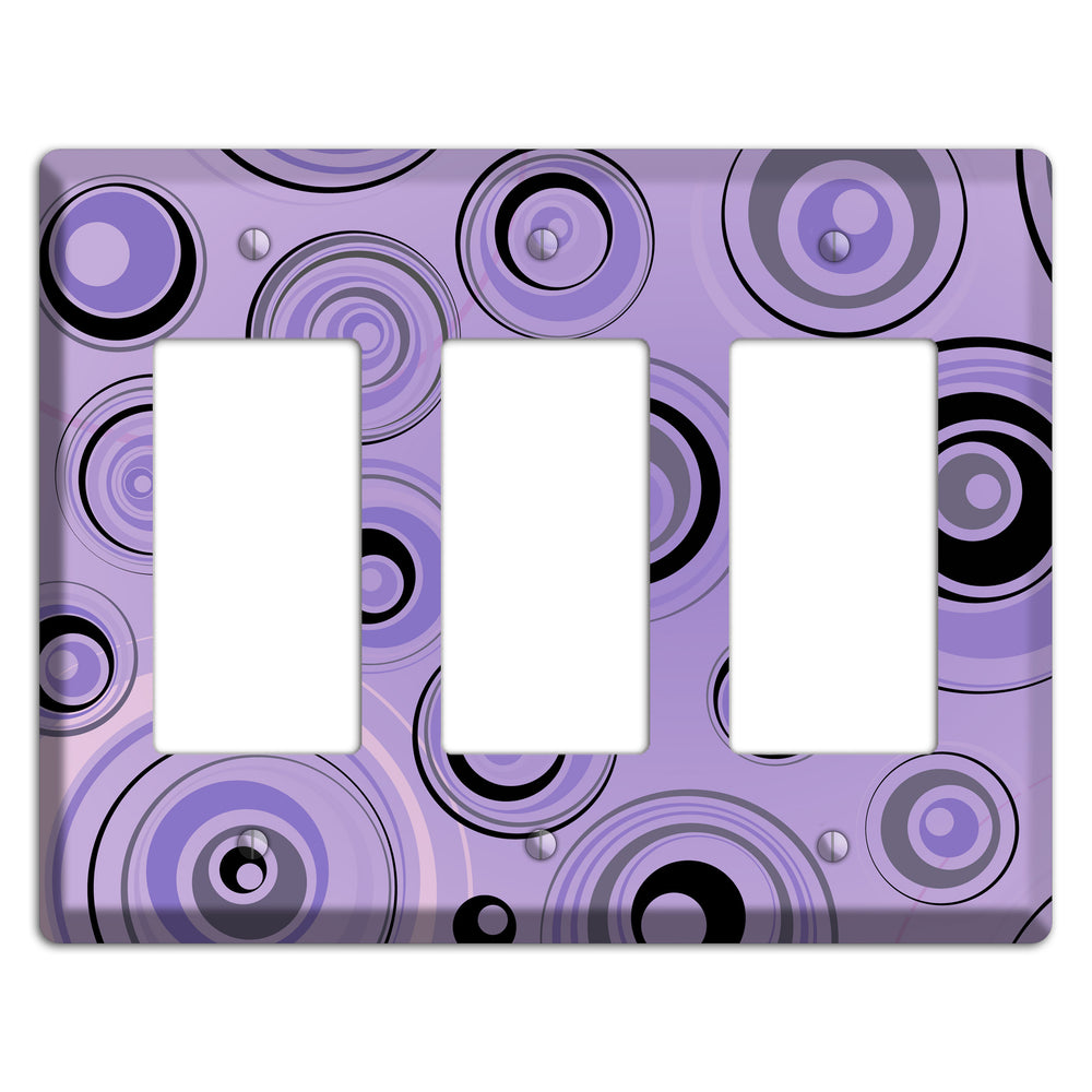 Lavender Circles 3 Rocker Wallplate