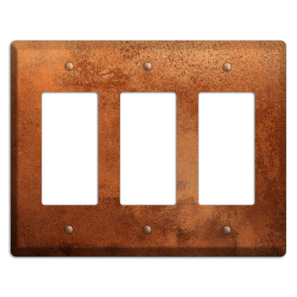Antique Copper 3 Rocker Wallplate