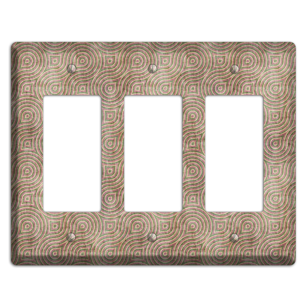 Brown Swirl 3 Rocker Wallplate