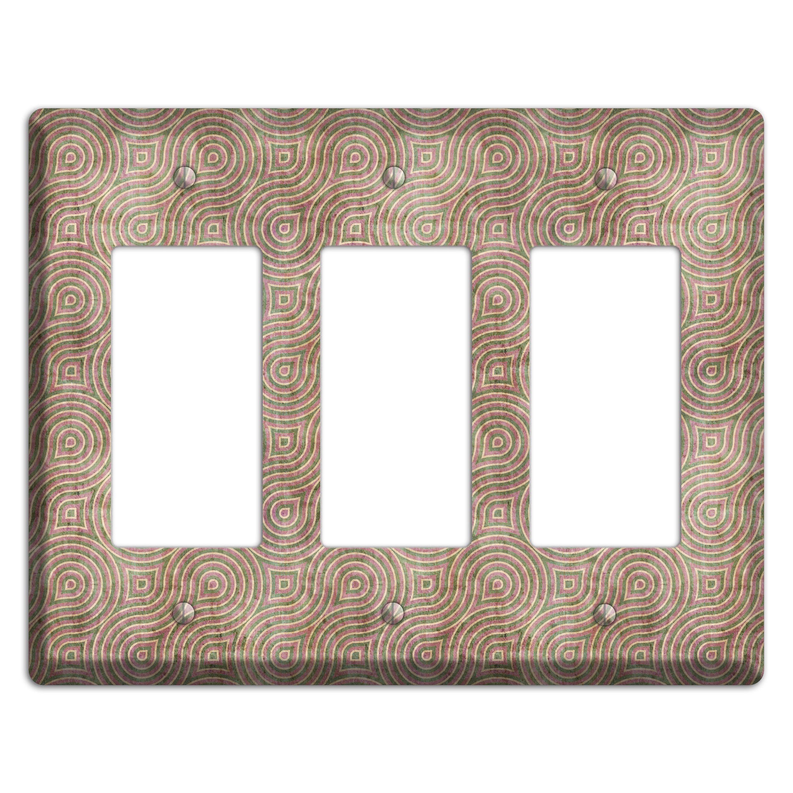Brown Swirl 3 Rocker Wallplate