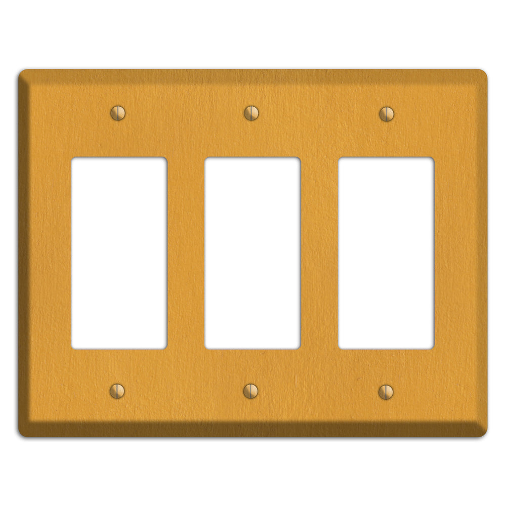 Stucco Yellow 3 Rocker Wallplate