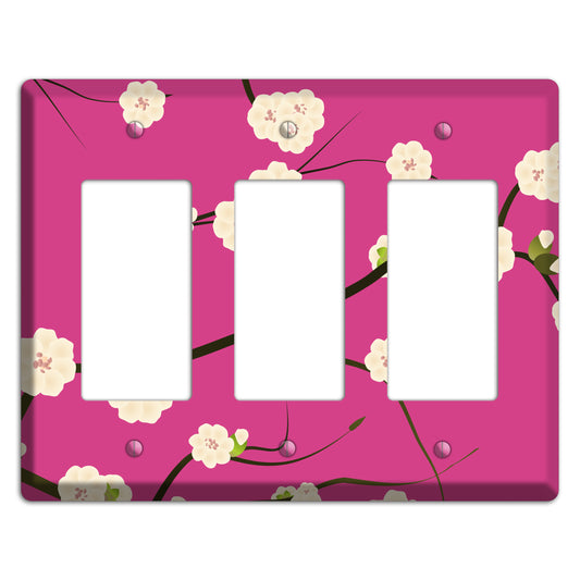 Pink Cherry Blossoms 2 3 Rocker Wallplate