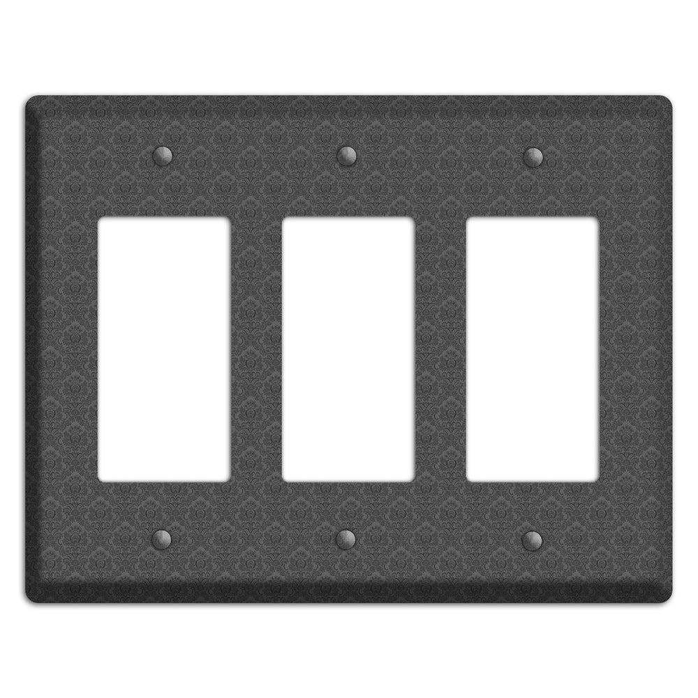 Dark Grey Cartouche 3 Rocker Wallplate