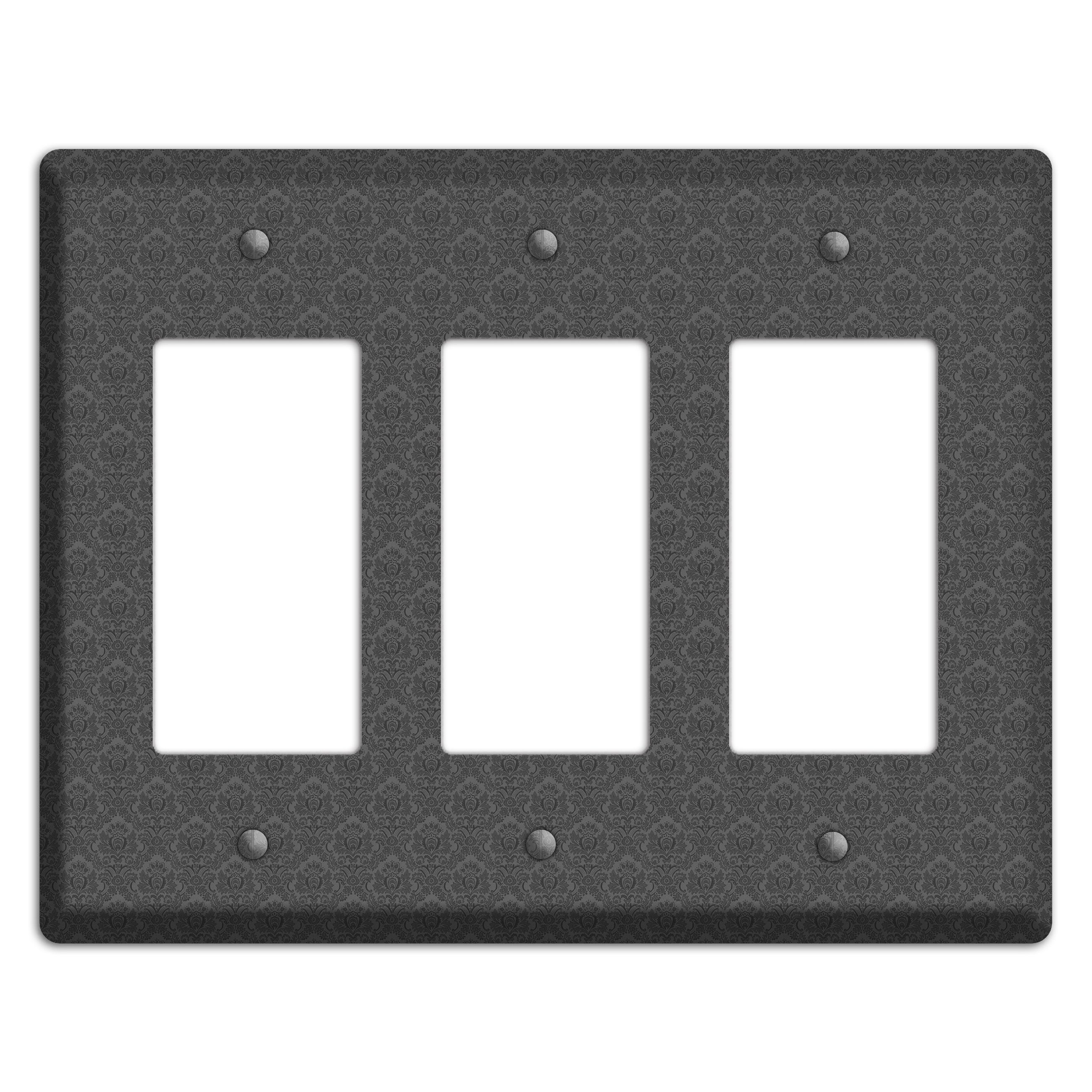 Dark Grey Cartouche 3 Rocker Wallplate