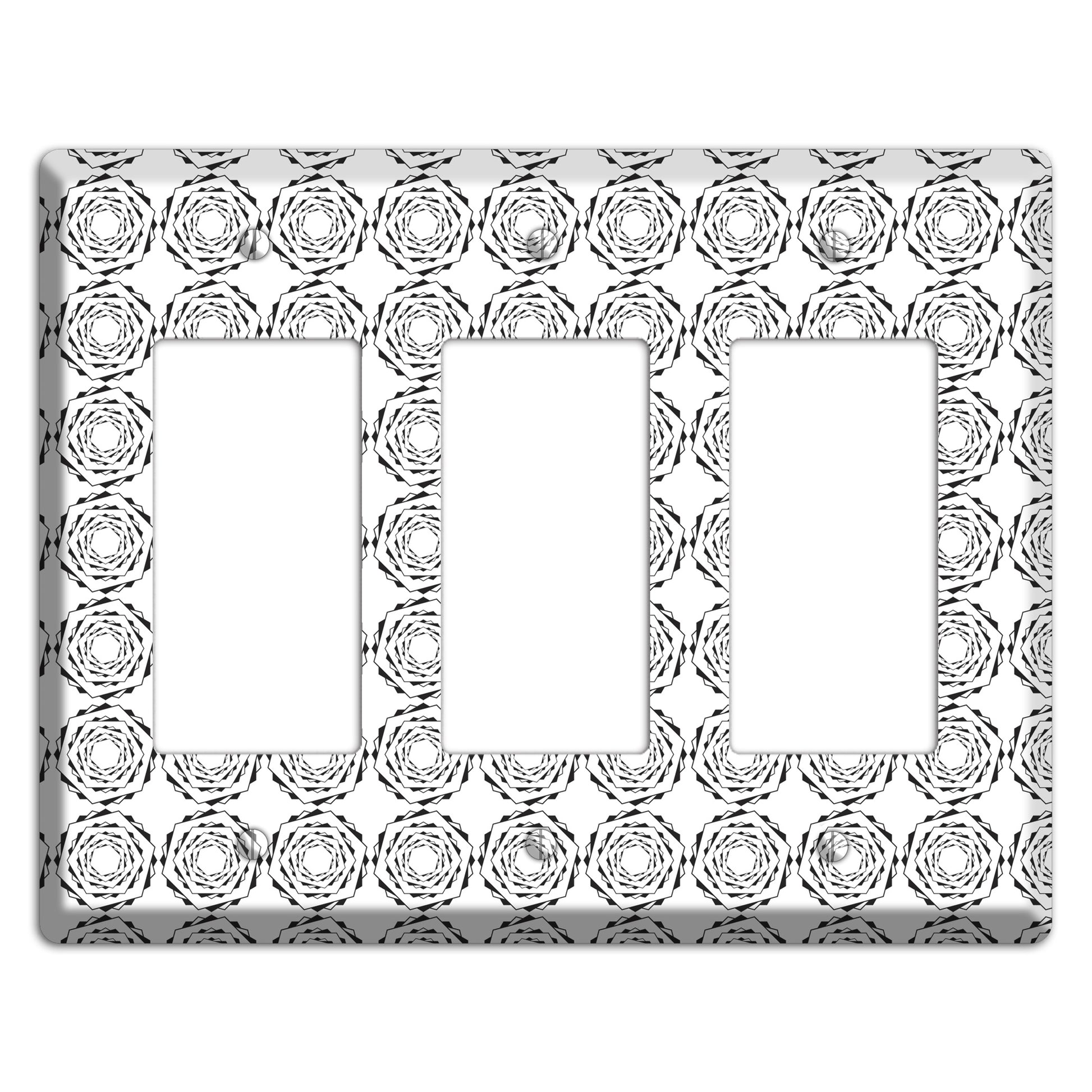Hexagon Rotation Repeat 3 Rocker Wallplate