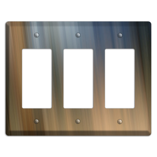 Brown and Blue-grey Ray of Light 3 Rocker Wallplate