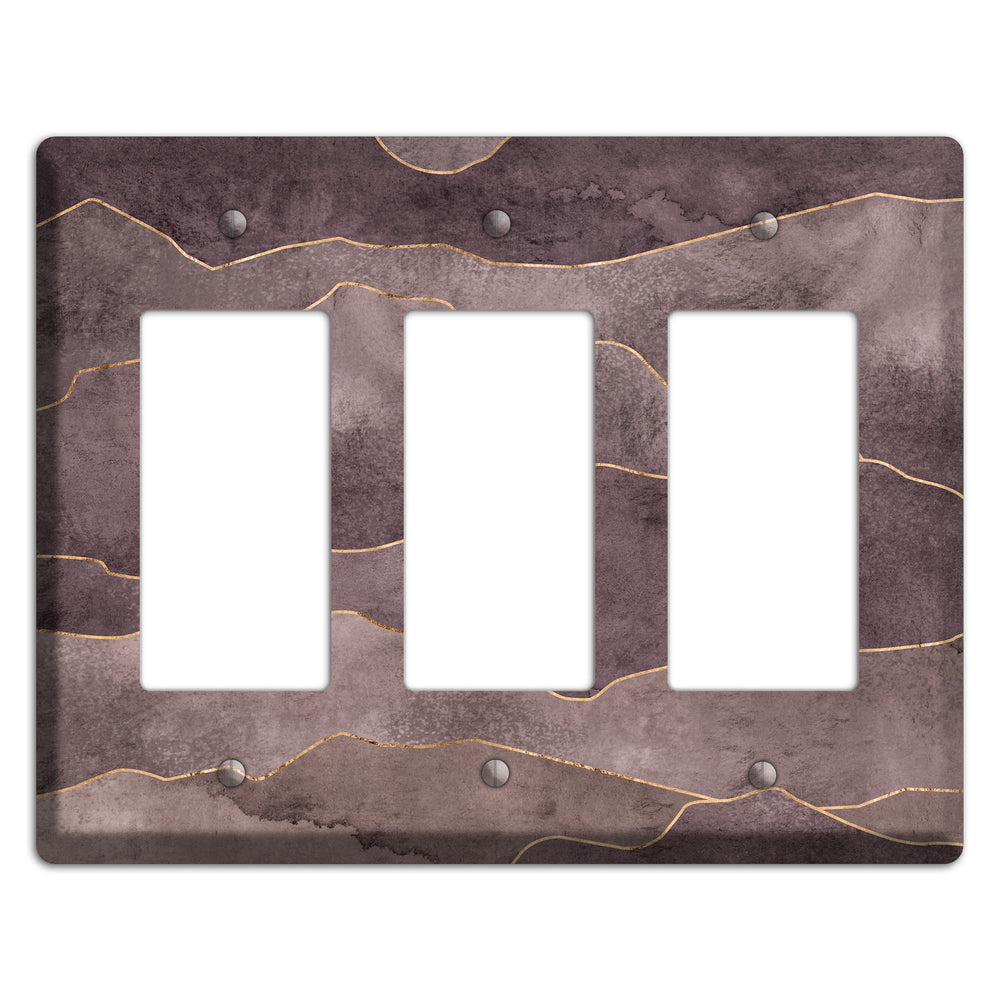 Plum Mountain Range 3 Rocker Wallplate