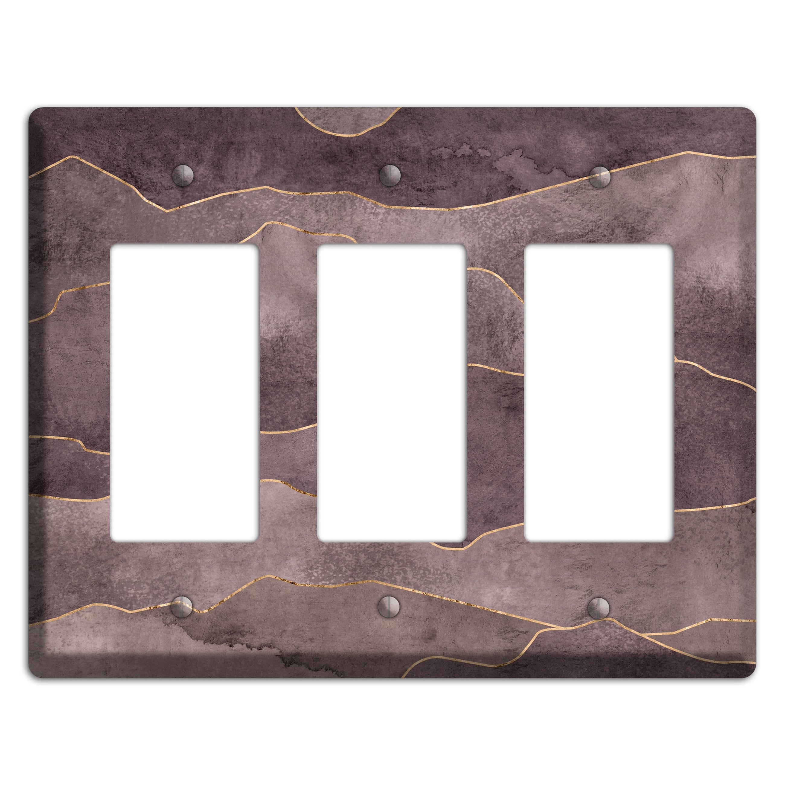 Plum Mountain Range 3 Rocker Wallplate