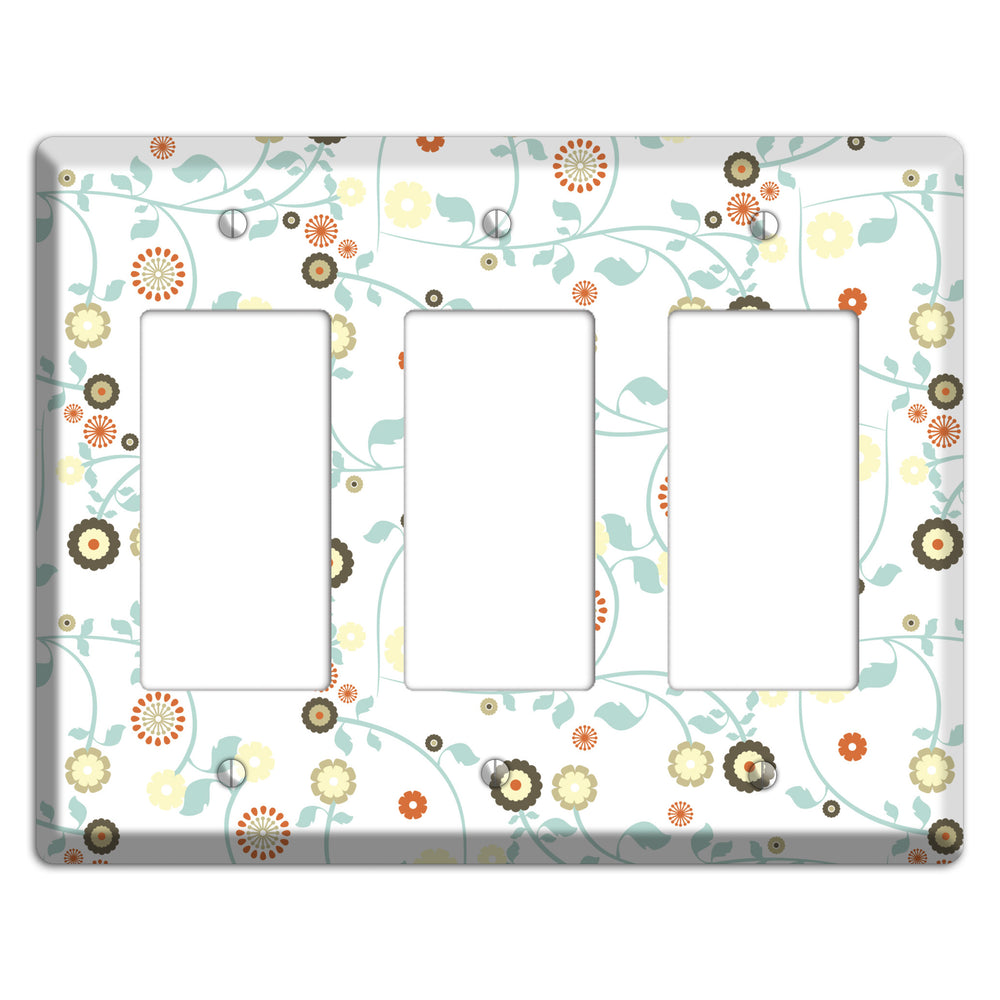 Cute Flowers 3 Rocker Wallplate