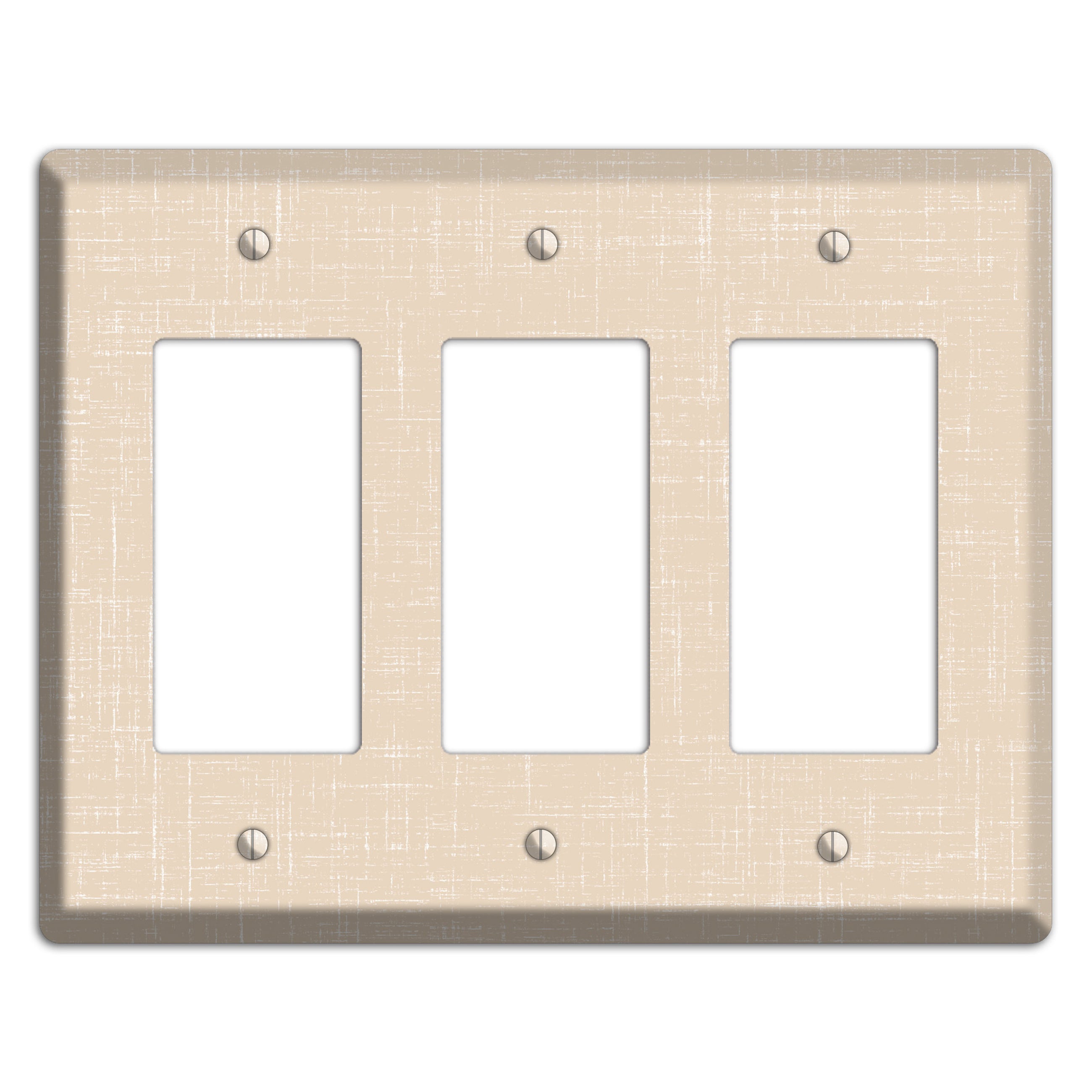 Double Spanish White Neutral Texture 3 Rocker Wallplate
