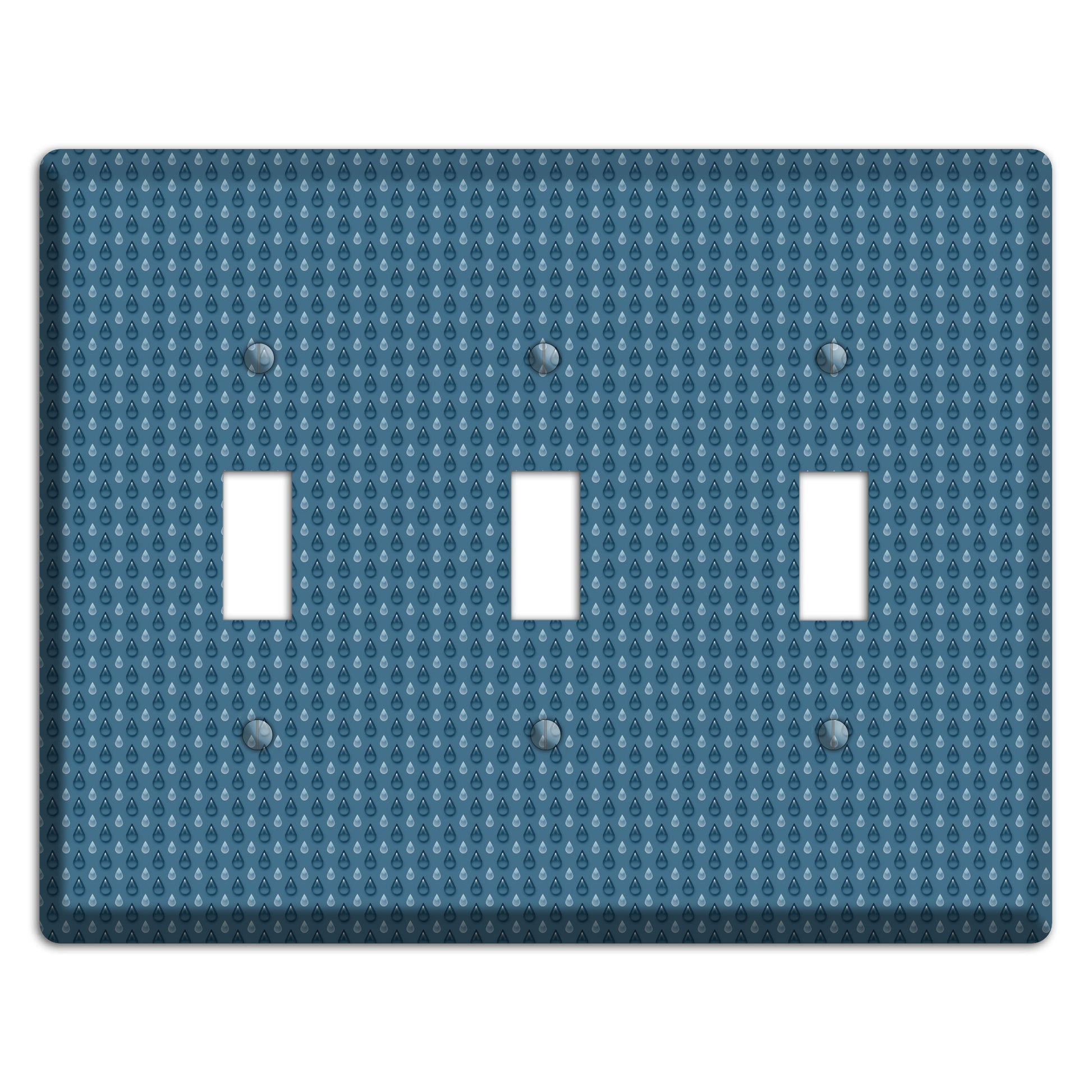 Blue Drops 3 Toggle Wallplate