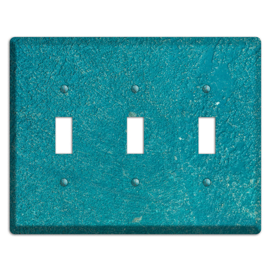 Teal concrete 3 Toggle Wallplate
