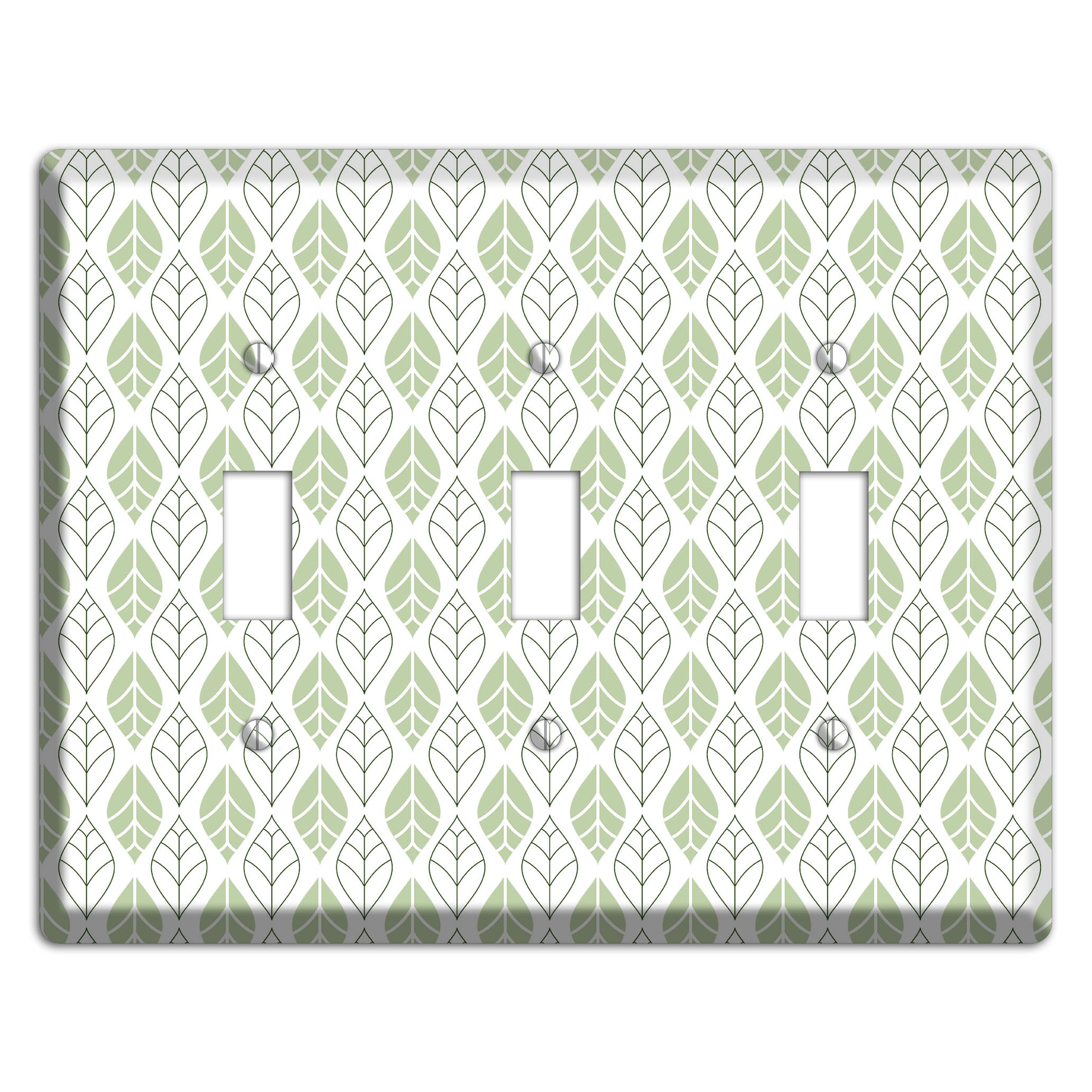 Leaves Style W 3 Toggle Wallplate