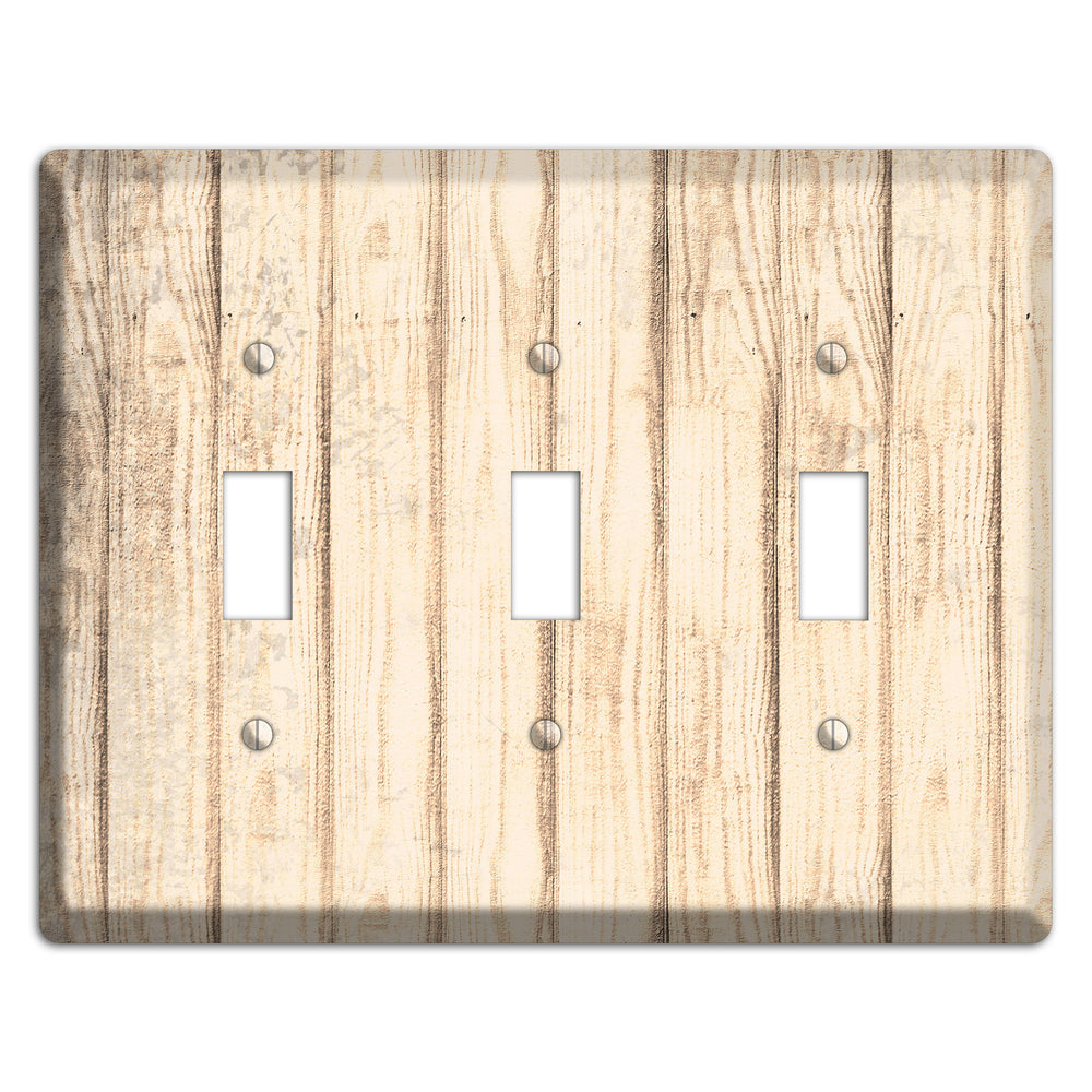 Sidecar Weathered Wood 3 Toggle Wallplate