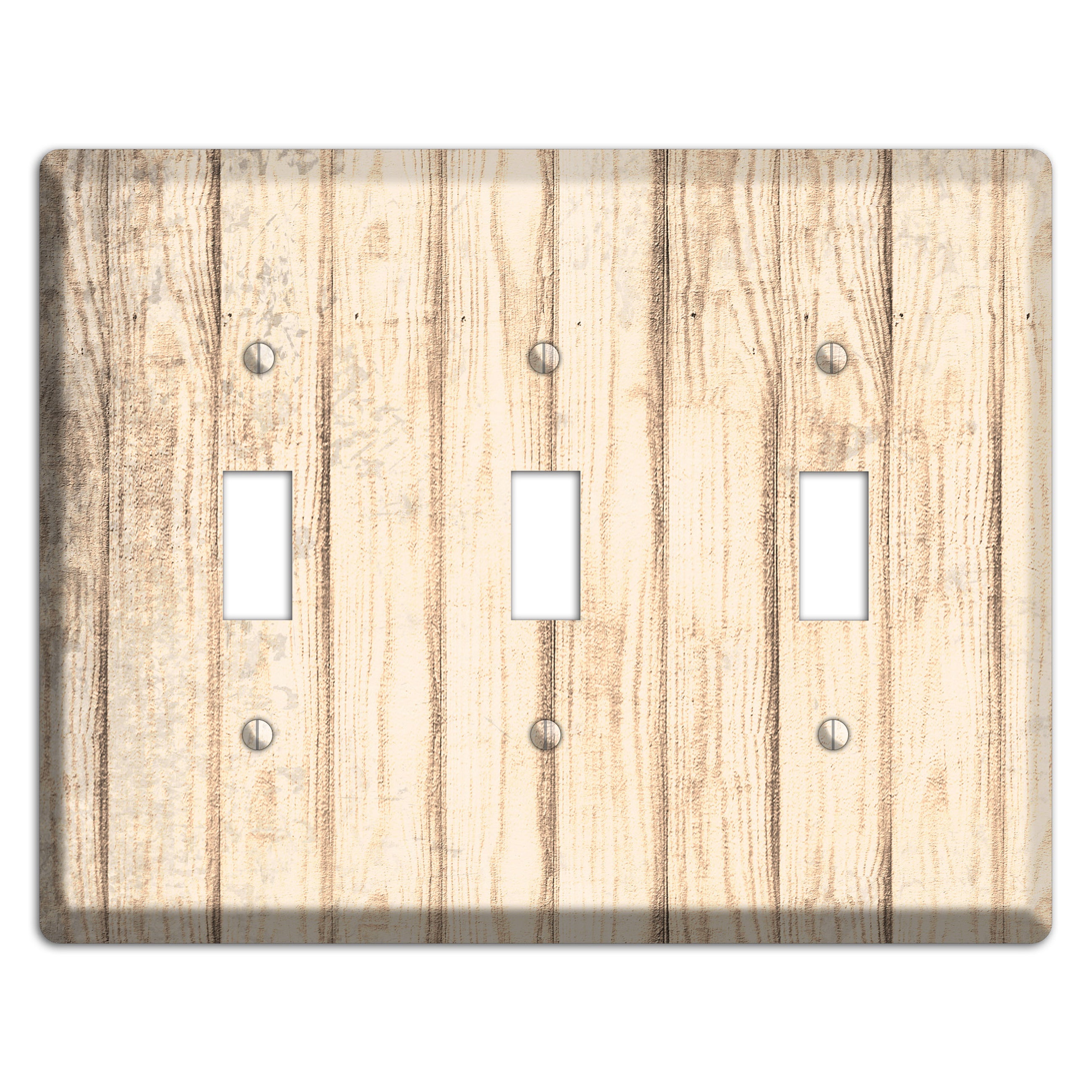 Sidecar Weathered Wood 3 Toggle Wallplate
