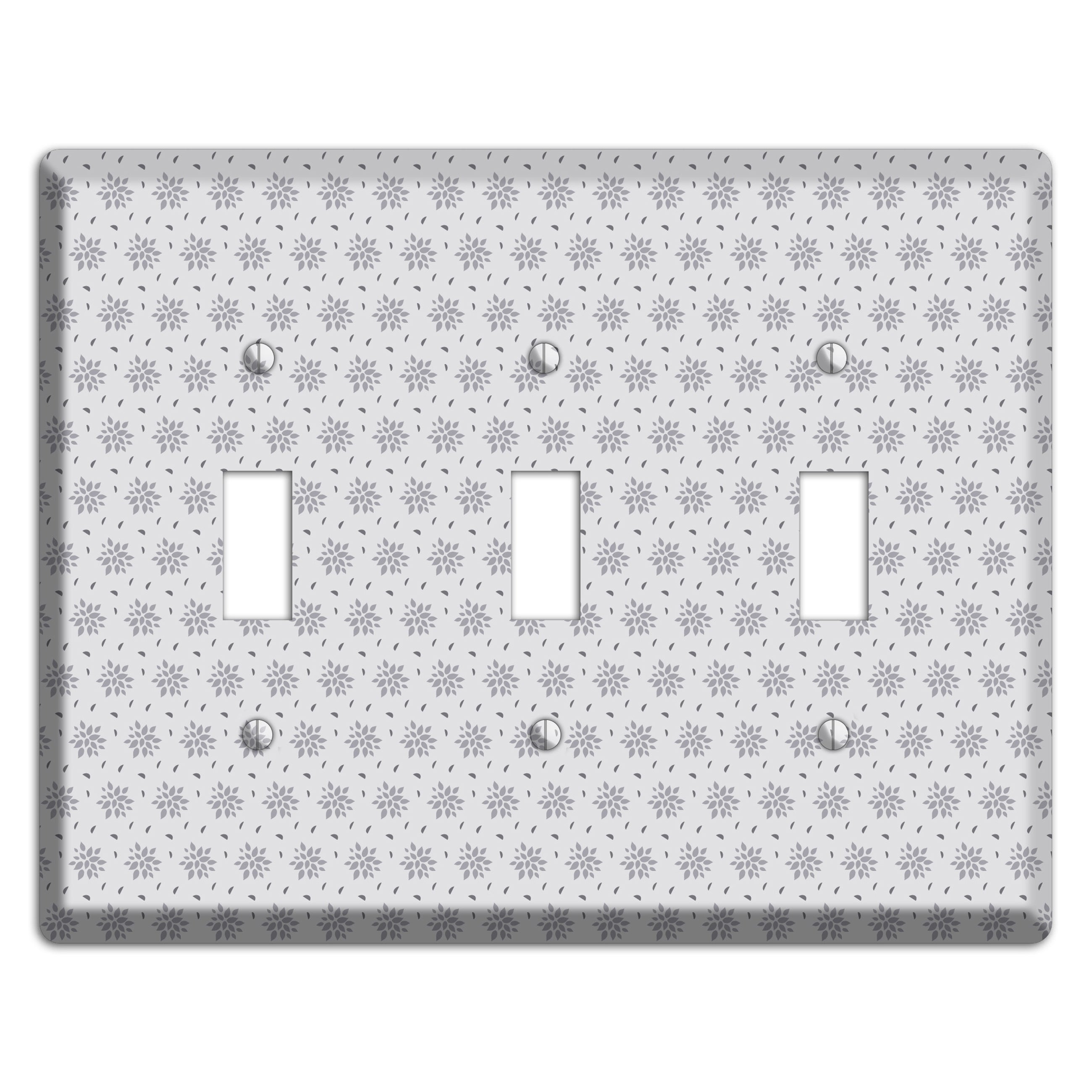 Multi Grey Calico 3 Toggle Wallplate