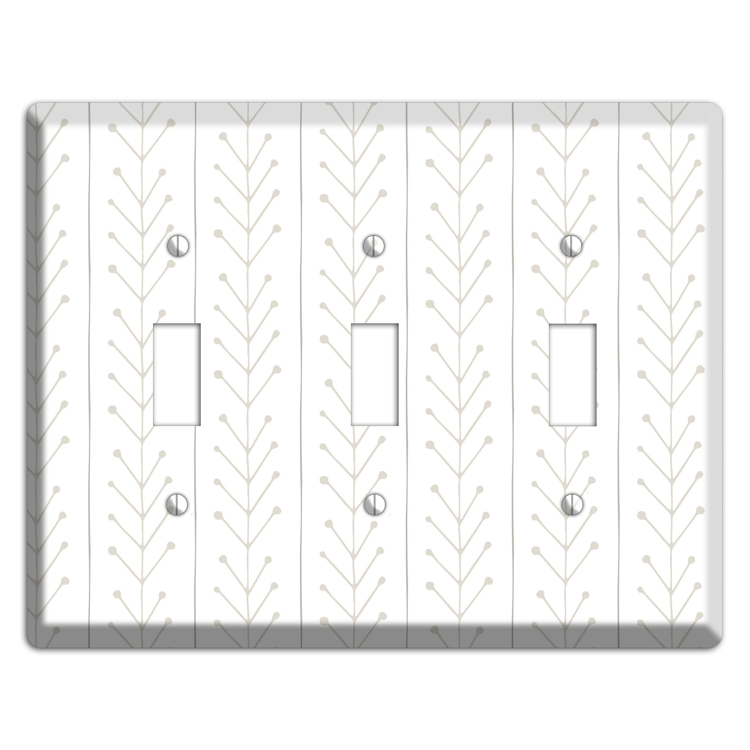 Simple Scandanavian Style F 3 Toggle Wallplate