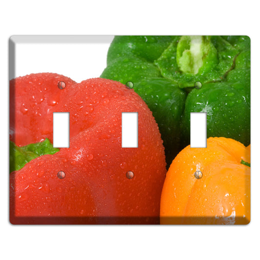 Peppers 3 Toggle Wallplate