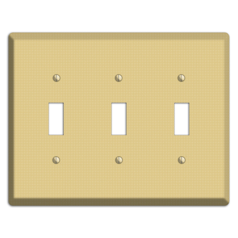 Khaki Weave 3 Toggle Wallplate