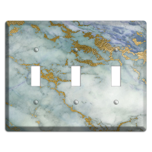 Tower Gray Marble 3 Toggle Wallplate
