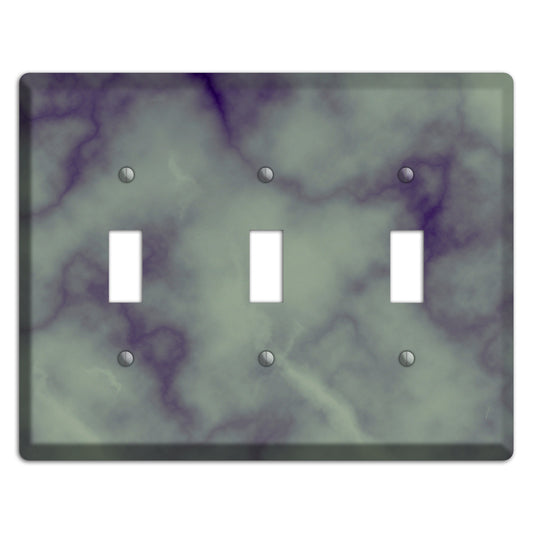 Mid Gray Marble 3 Toggle Wallplate