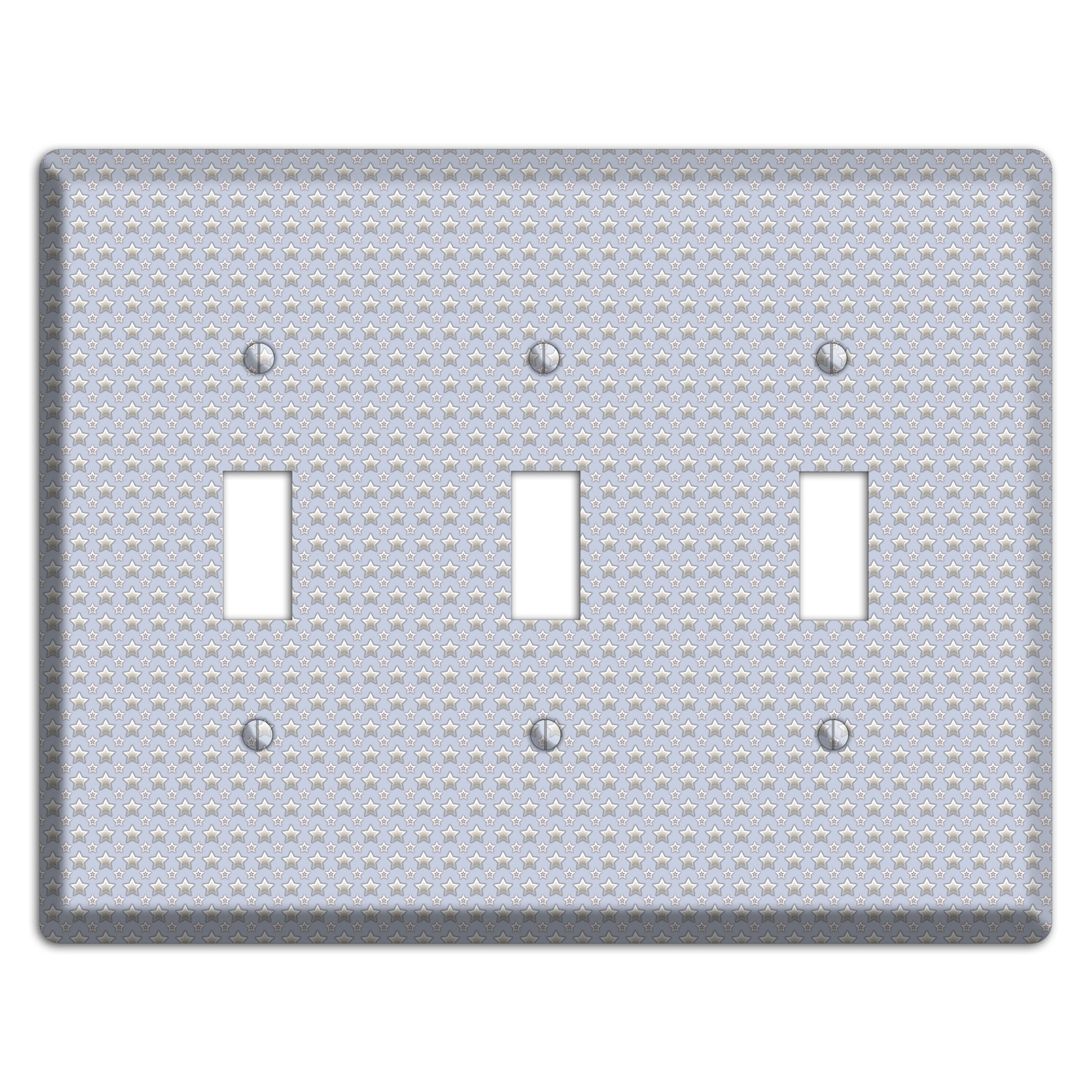 Grey Stars 3 Toggle Wallplate