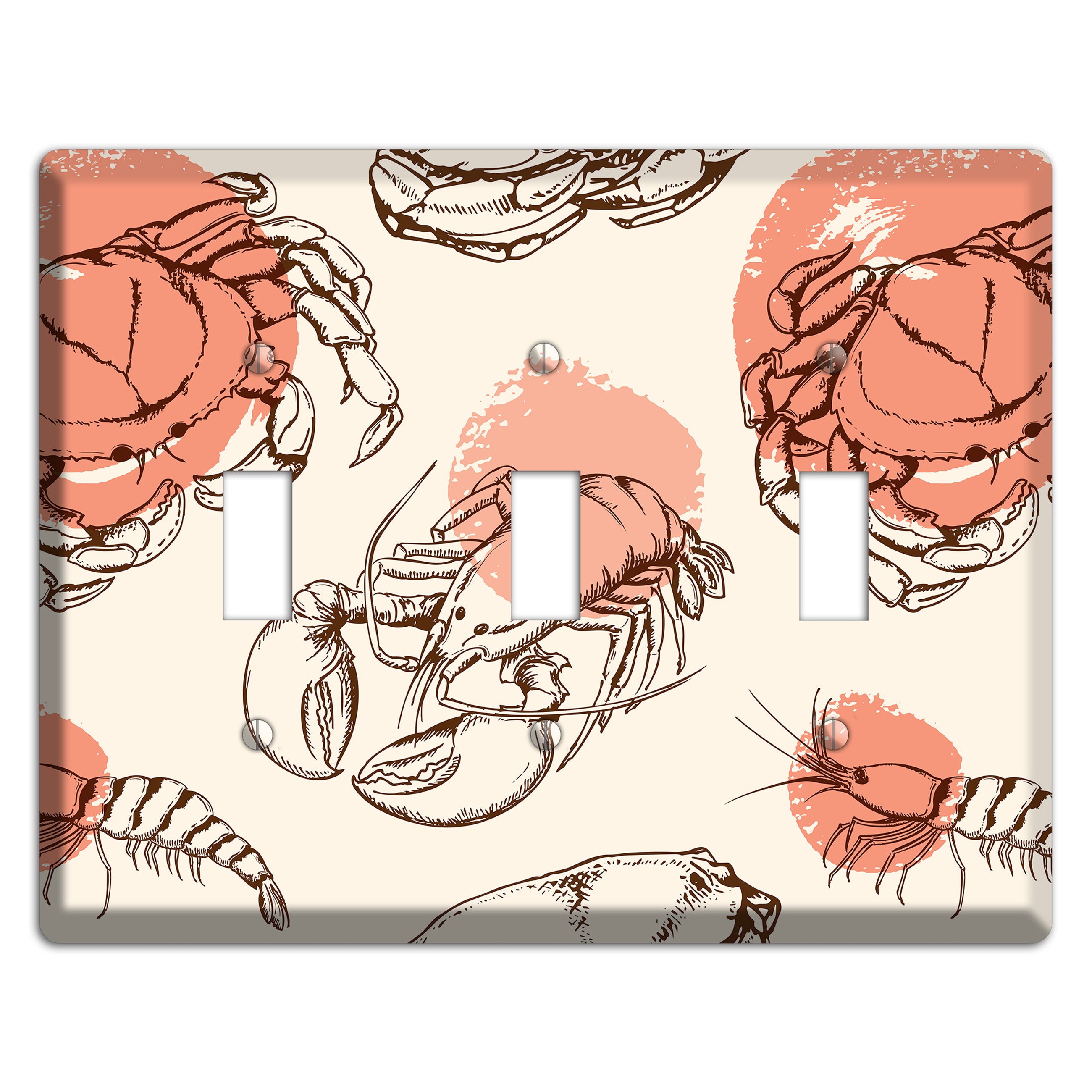 Red Crab 3 Toggle Wallplate
