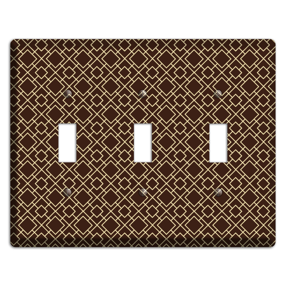 Asian Square Pattern 3 Toggle Wallplate