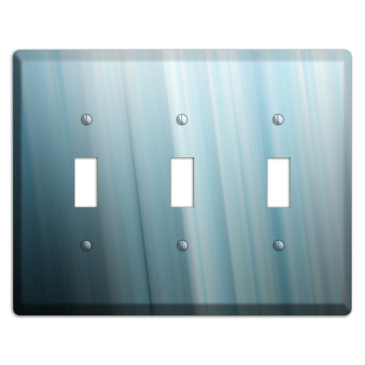 Dusty Blue Ray of Light 3 Toggle Wallplate