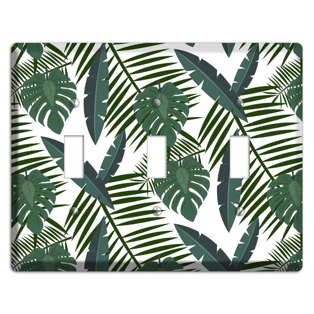 Leaves Style FF 3 Toggle Wallplate