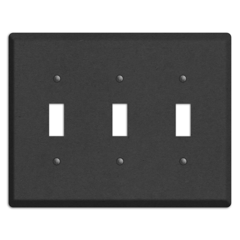 Charcoal Kraft 3 Toggle Wallplate
